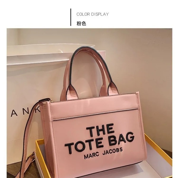 Vävd väska med stor kapacitet väska handväska crossbody väska pink 1 the tote bag