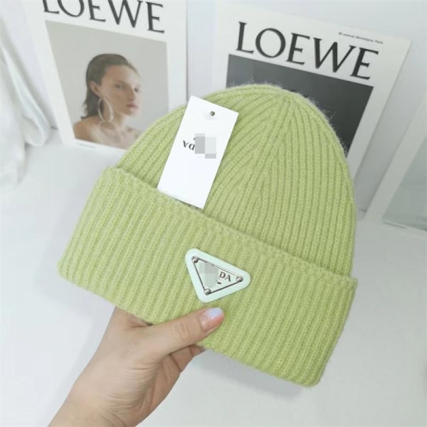 Stickad mössa Höst Vinter Varm mössa Matcha color prada One size