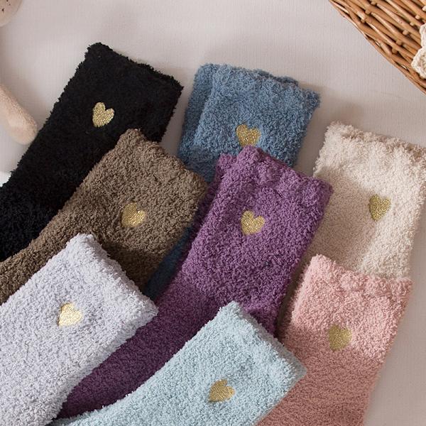 Tjocka strumpor för vintervärme och förtjockade sovstrumpor för kvinnor purple 1 pair