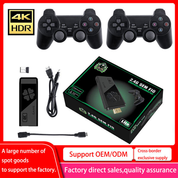M8II HD 4k-kontroller spelkonsol PS1 dubblar hemmavideospel Black 64G