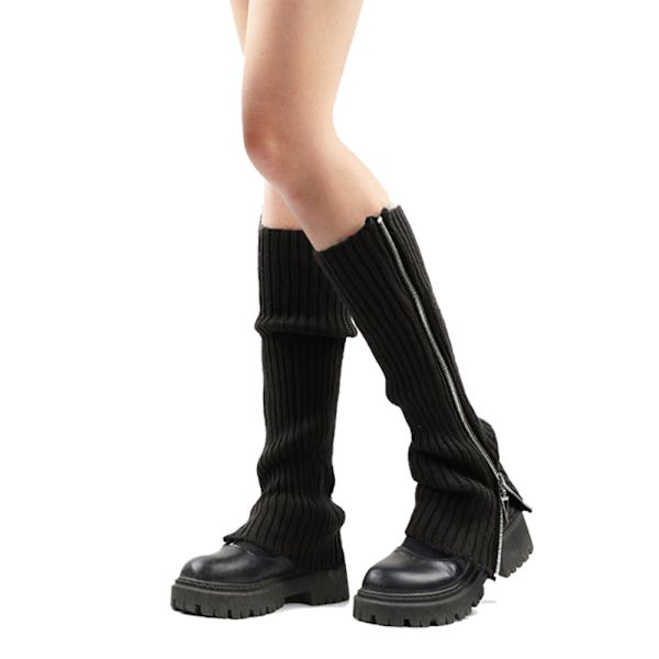 Stapla upp strumpor varma benstrumpor kalvstrumpor varma ankel höstvinter black 3pcs