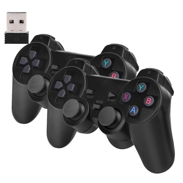 X2 PLUS familyGD10 TV-spelkonsol PS1 öppen källkod 3D-spelsticka Black Handle 1 pair