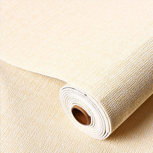 Kiselgur lertapet självhäftande vattentät fuktsäker Linen pattern yellow 280x50cm