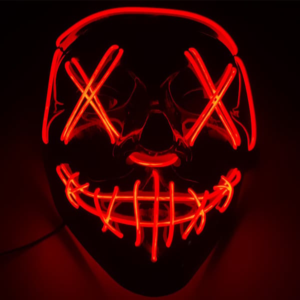 Halloween Enemy Glow Mask Ghost Step Dance Kall Ljus Påsk 10# 27cmX17cm