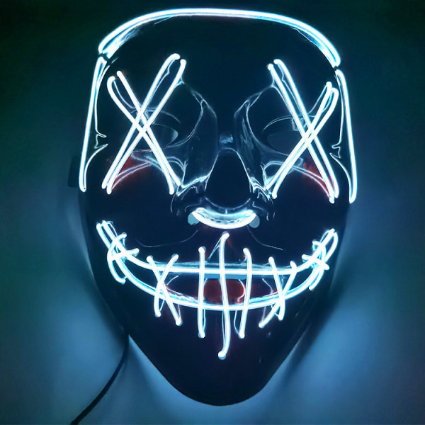 Halloween Enemy Glow Mask Ghost Step Dance Kall Ljus Påsk 4# 27X17cm