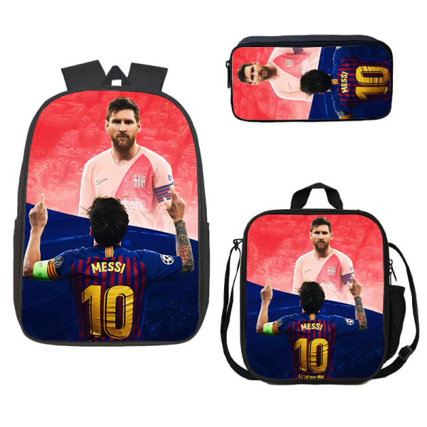 Fotbolls-VM studentryggsäck Messi-väska söt datorväska style2 1 set