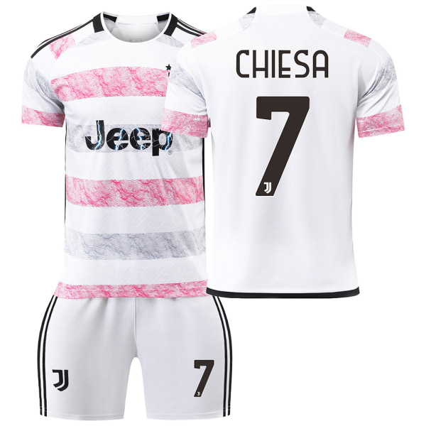 24 Ny säsong Juventus tröja borta kortärmad fotbollströja no kneepad 16# no socks