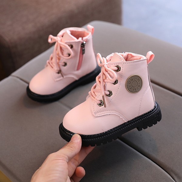 Nya Vinter Baby Snow Boots Barn Mjuk Sole Walking Skor pink 21#