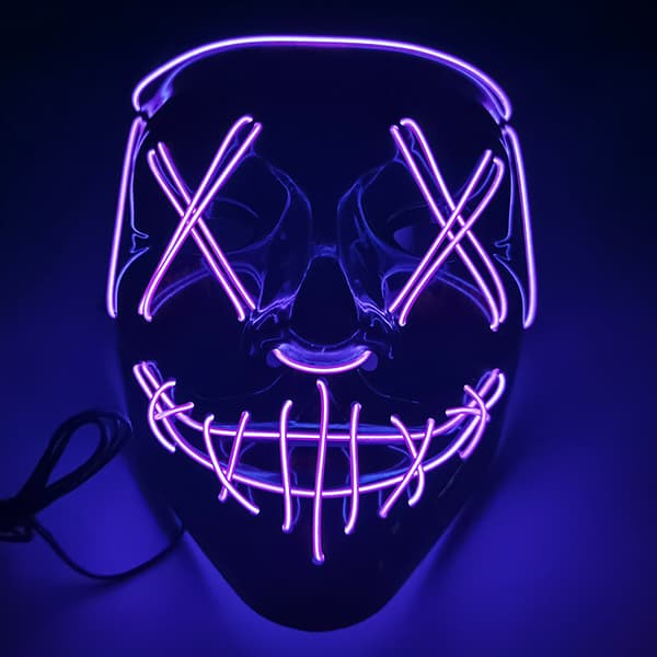 Halloween Enemy Glow Mask Ghost Step Dance Kall Ljus Påsk 5# 27X17cm