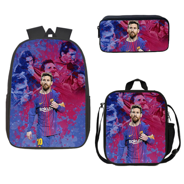 Fotbolls-VM studentryggsäck Messi-väska söt datorväska style4 1 set