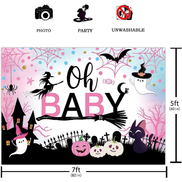 Halloween Banner Pumpa Bat Banner Blod Hand Bakgrund Tyg Style a40 Width 210 * Height 150cm