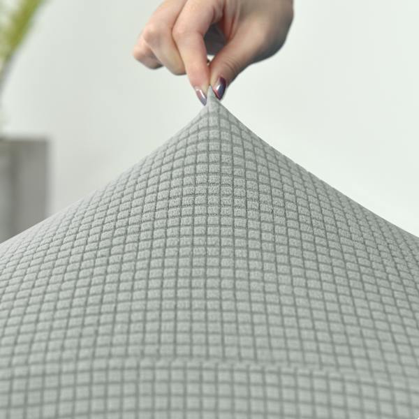 Elastiskt heltäckande sofffodral i cover universal Light gray Single seat 85-135cm