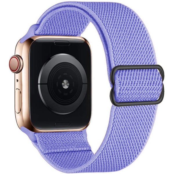 iwatch7new elastisk nylon justerbar elastisk vävd äppelrem lilac 42mm44mm45mm
