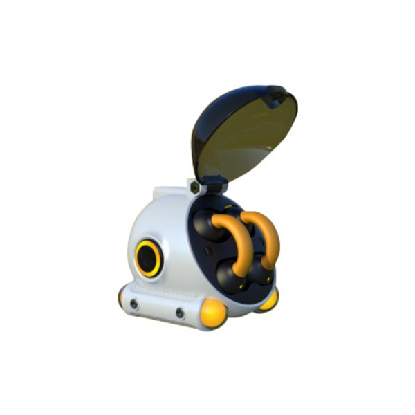 CD-9 Mini Submarine Cool Long Range Earclip Bluetooth hörlurar White yellow submarine style