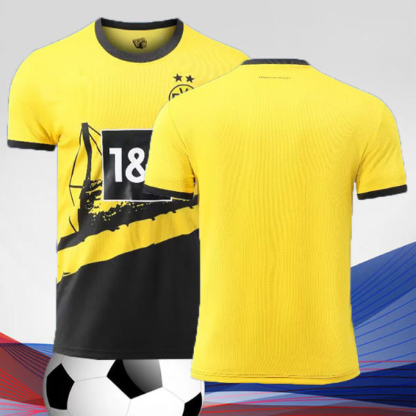 2324 Dortmund Home Harland Vuxen Set Fotbollströja för barn no number 18# No socks