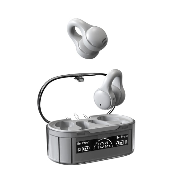 Bluetooth hörlurar sport hörlurar hälsosam trådlös white Ear clip type