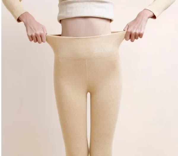 Lammdunleggings för värmeskydd höst och vinter Off white L#