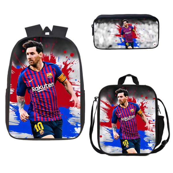 Fotbolls-VM studentryggsäck Messi-väska söt datorväska style8 1 set