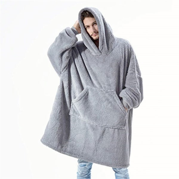 förtjockad och bärbar filt, nya hemkläder för par grey One size
