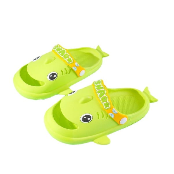 Hajtofflor inomhus barn pojkar flickor baby badrum sandaler Length inside15 22-23#green