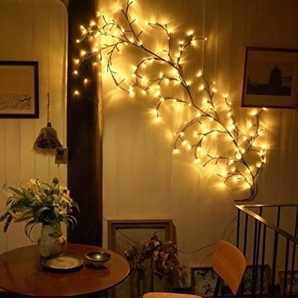belyst Willow Vine Tree Lights med Plug 144 LEDs EU-kontakt warm light