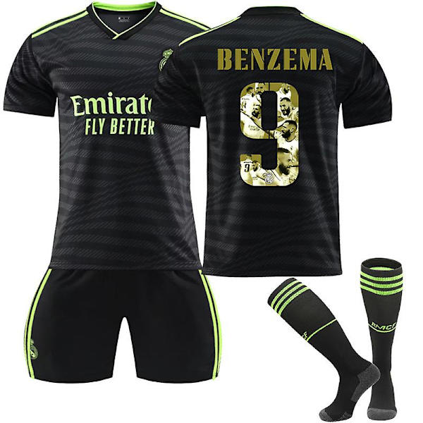 Golden Globe-vinnare #9 Benzema Special Edition fotbollsuniform style4 M