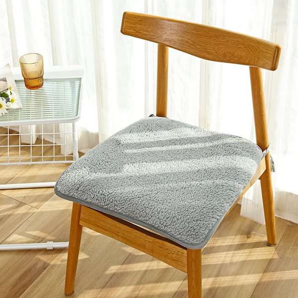 Vinterkudde varma plyschskor pall, kontor lång kudde Lamb down light grey 40*45