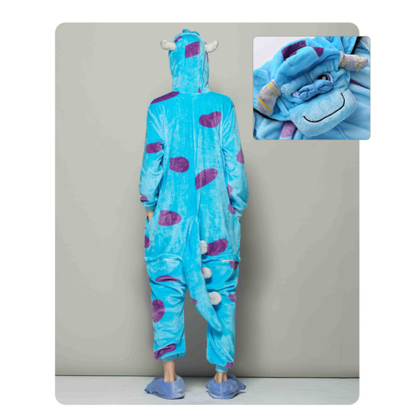 Blue Cow Hooded Pyjamas One Piece Män Kvinnor kid Hem Hem Klädsel Blue Bull 85-100