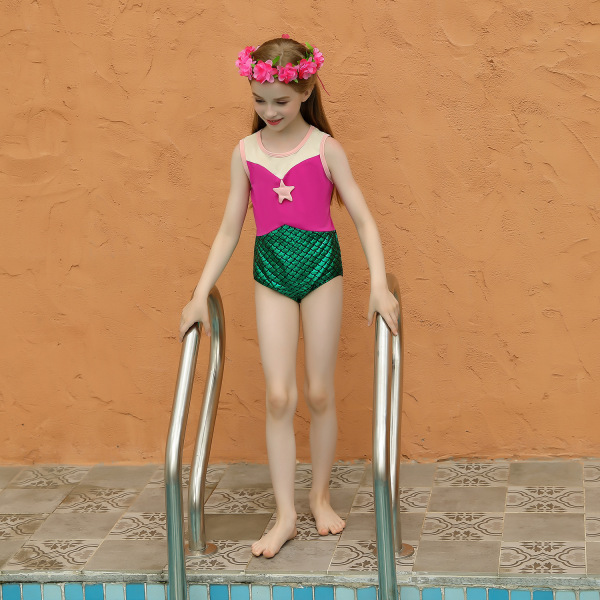 Girl Split Baby Large Beach Swimsuit Fantastisk Fate baddräkt style 3 120#