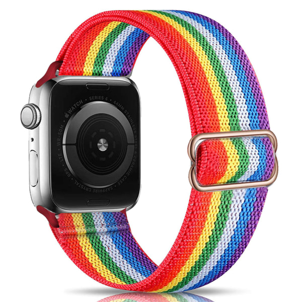 iwatch7new elastisk nylon justerbar elastisk vävd äppelrem Iridescence 42mm44mm45mm