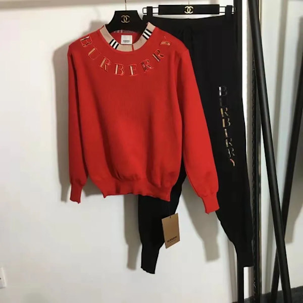 Höst och vinter Långärmad Casual Sports Set 2023 Stickat Set 2XL#red 62.5kg-67.5kg