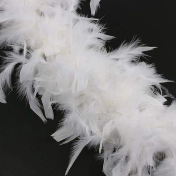 Julgran White Feather Boa Strip Ribbon Party Garland 2M 2m