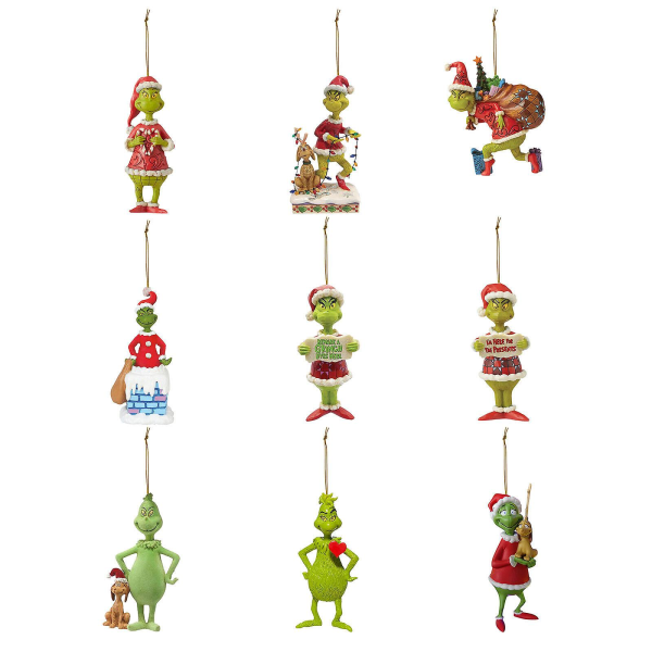 18 stil till alternativ för Grinch dekoration hängsmycke julgran B