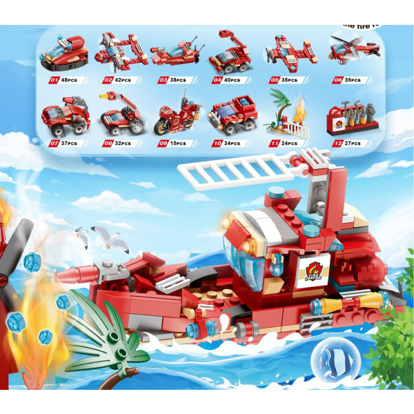 Christmas Countdown Blind Box Byggblock Djurfordon 12 i 1 Engineering vehicle child