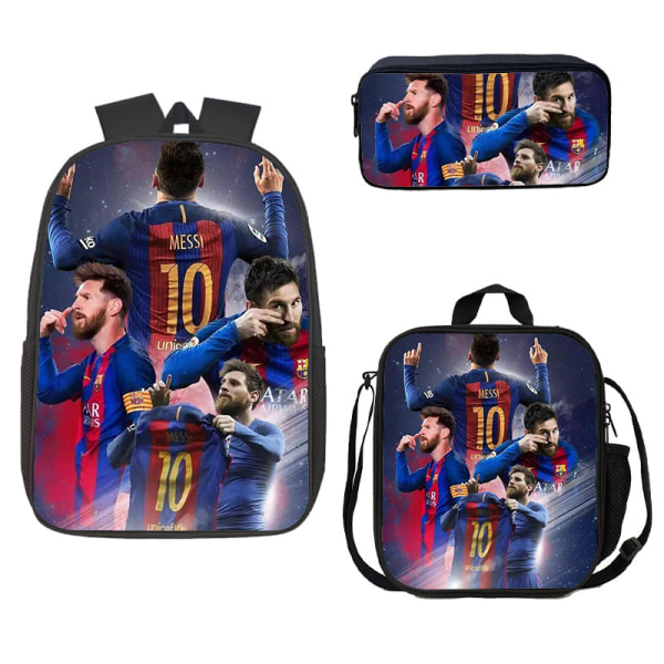 Fotbolls-VM studentryggsäck Messi-väska söt datorväska style1 1 set