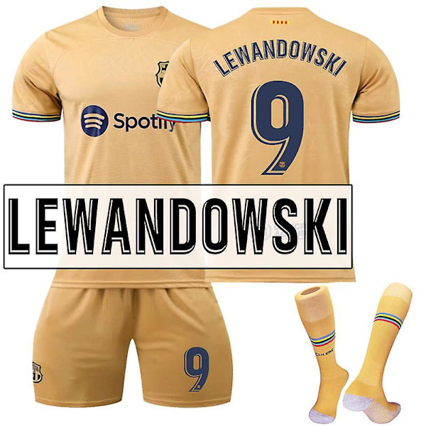 22-23 Barcelona Borta #9 Robert Lewandowski Set M
