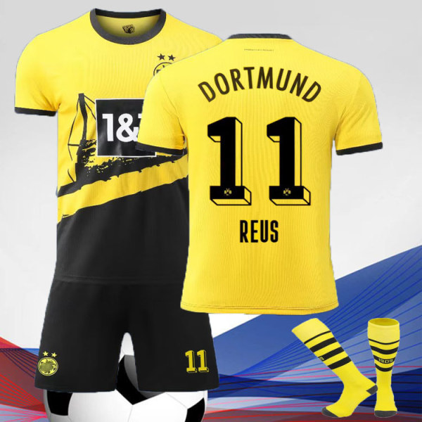 2324 Dortmund Home Harland Vuxen Set Fotbollströja för barn 11# 20#With socks