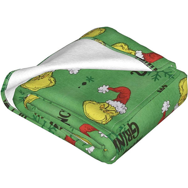 Julfilt printed flanellmatta semesterpresent hemmatta style3 130*150cm