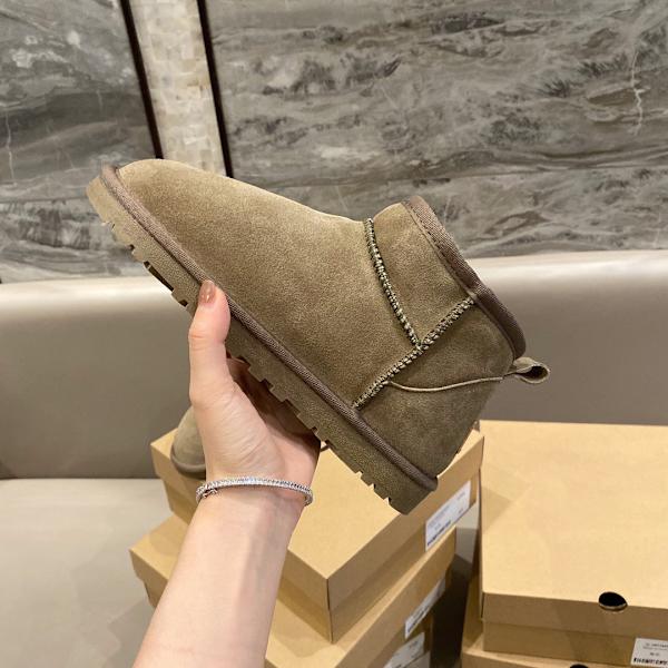 Vinter kort tub snöstövlar ull mini vattentät snö bomull ugg ultra antelope 36