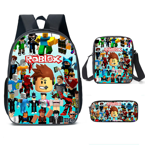ROBLOX Anime ryggsäck barn matkasse student case ROBLOX three-piece