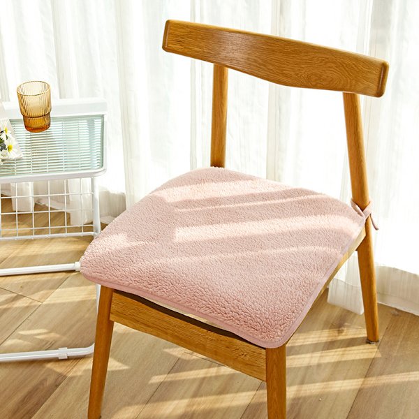ludddyna vinter kontor långdyna skopall stolsdyna Lamb velvet pink 40*40
