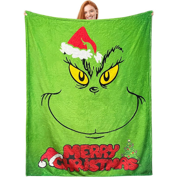 Julfilt printed flanellmatta semesterpresent hemmatta style5 70*100cm