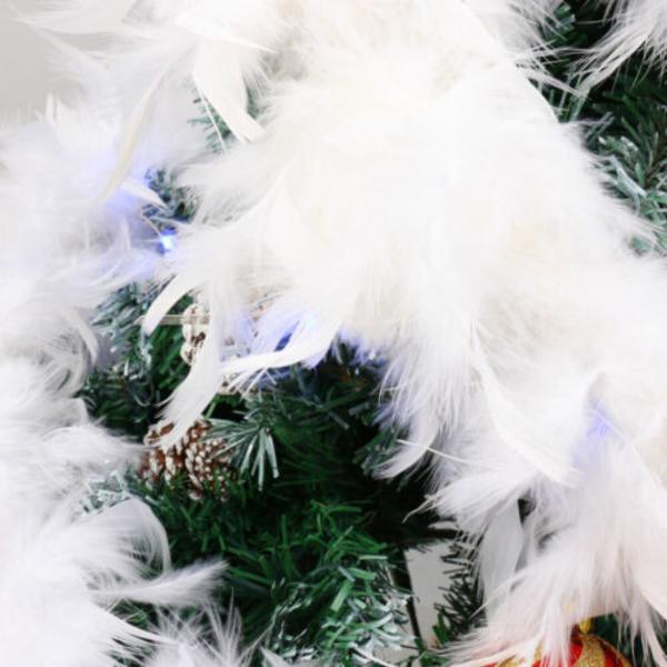 Julgran White Feather Boa Strip Ribbon Party Garland 2M 2m