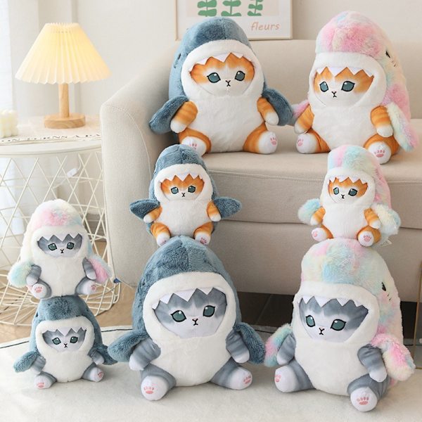 Shark Cat hänge plysch leksak docka barn leksak hänge docka present 12-32cm 3 piece set