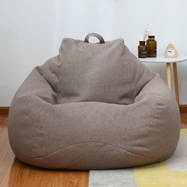 barn vuxna Lat soffa liten soffa tatami ris bekväm bönbulle coffee M#80cm*90cm