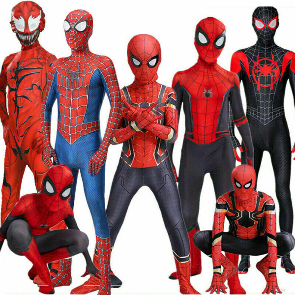 Barn SpiderMan Cosplay Kostym Vuxen Outfit Party Halloween 160cm 6095 |  Iron | 160cm | Fyndiq