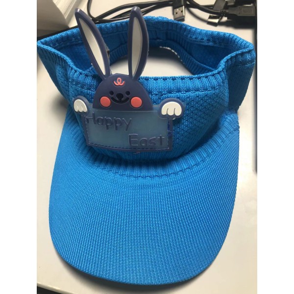 Tecknad barnhatt, solhatt, tom hög hatt, andtungahatt New blue