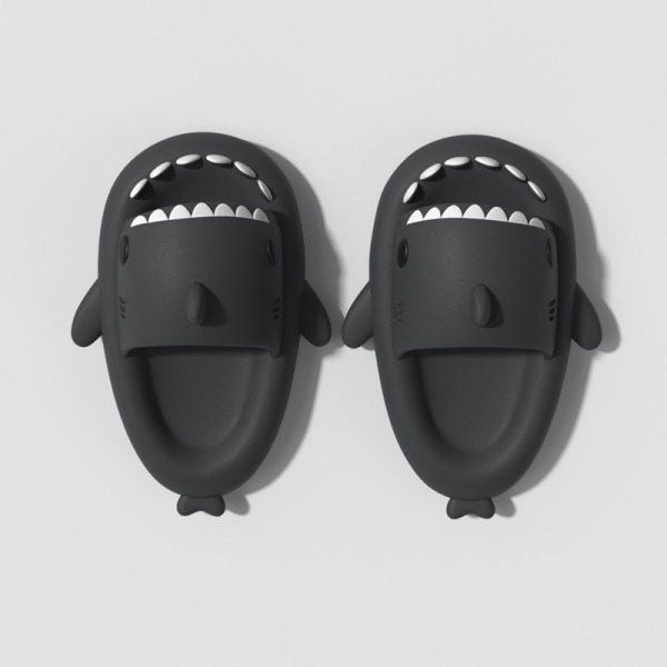 Shark Slippers Summer Couple Tjock sula inomhus Anti-halksandaler black 170mm