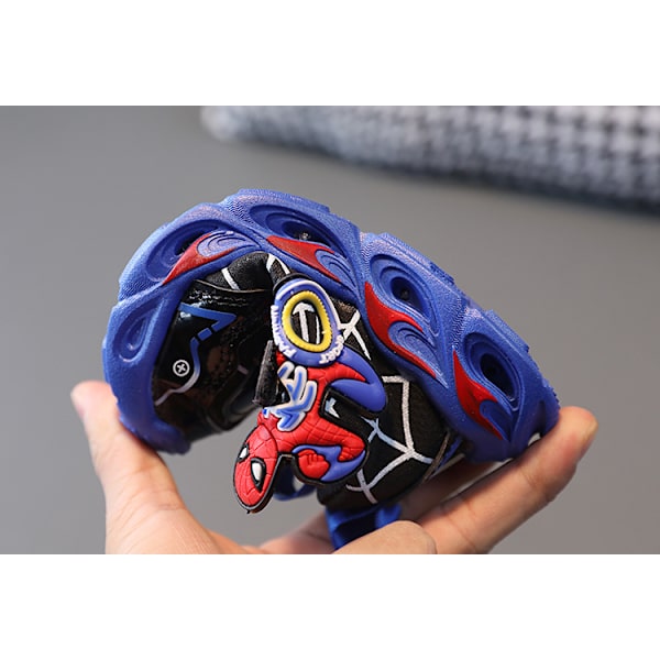 Höstens nya läder tecknad upplyst pappa sportskor ljus blue 25#
