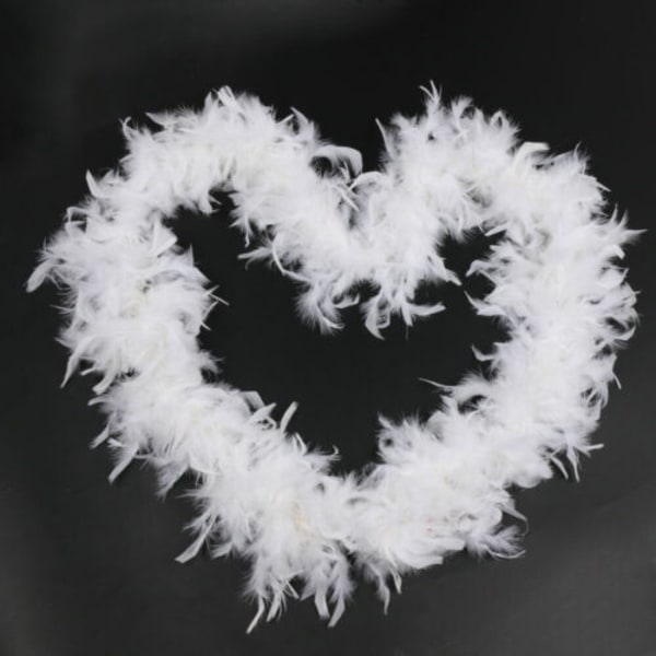 Julgran White Feather Boa Strip Ribbon Party Garland 2M 2m